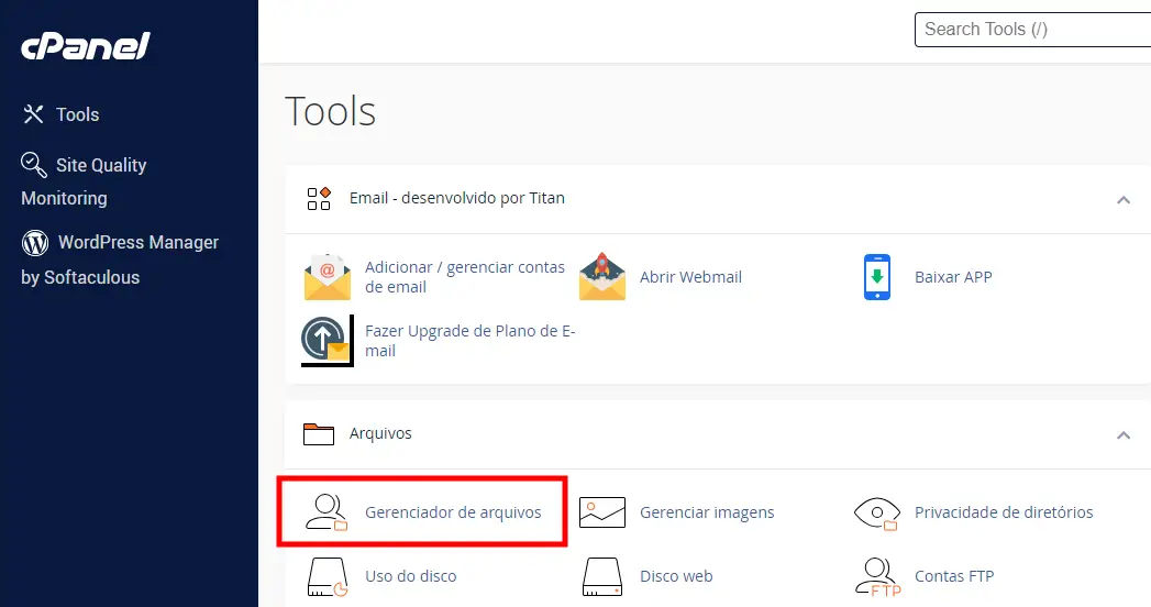 Remover Vírus/Malwares ou Erro Crítico no WordPress em 3 passos 1 cpanel-gerenciador-de-arquivos