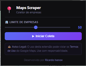 Configurando a extensão
